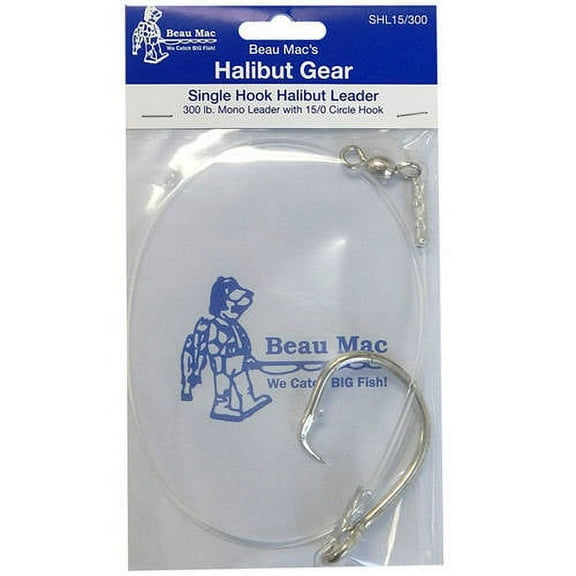 Beau Mac Halibut Leader, 300 lb, 15/0