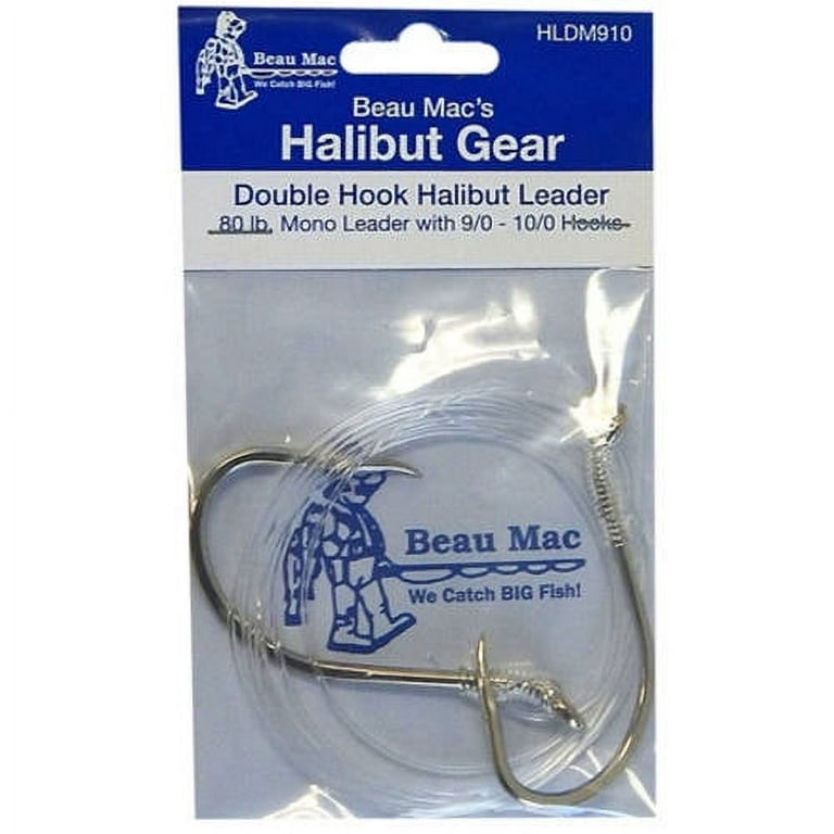 Beau Mac Halibut Leader, 80 lb, Mono:9/0-10/0 