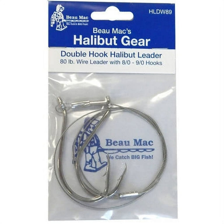 Beau Mac Halibut Leader, 80 lb, Wire:8/0-9/0