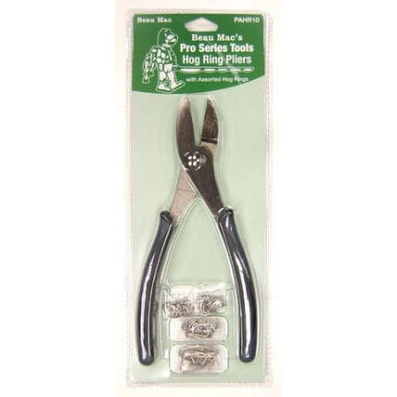 Beau Mac Hog Ring Plier w/asst. Hog Rings BEAUPAHR10