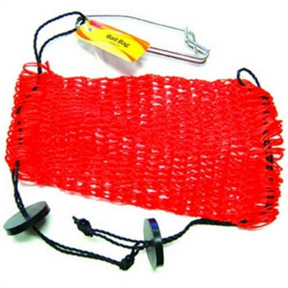 Beau Mac Orange Mesh Bait Bag with Snap