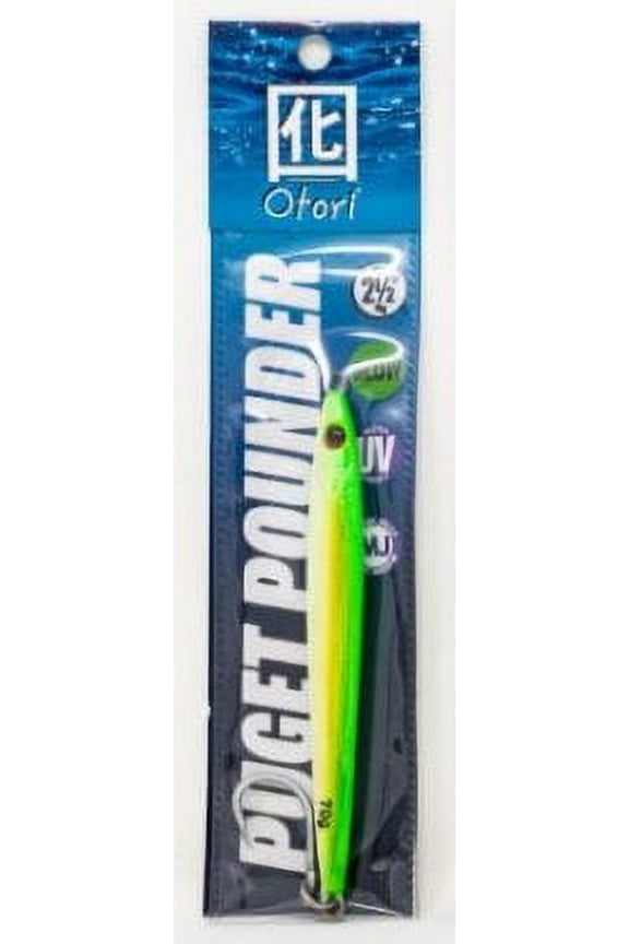 Beau Mac Otori Puget Pounder Jig 2.5oz Chart/Yellow Glow SL25-3