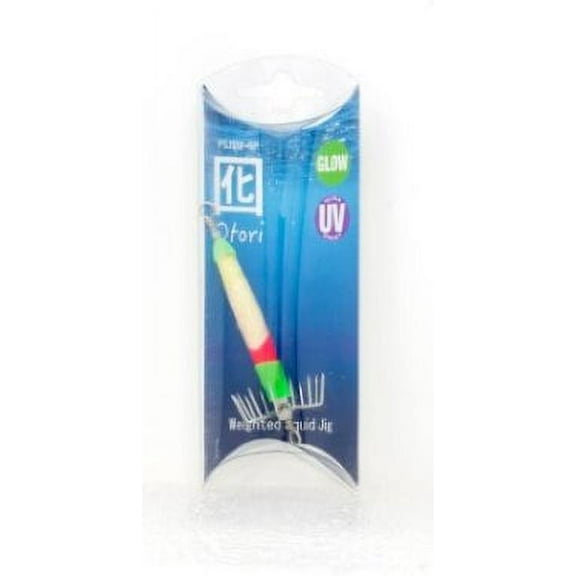 Beau Mac Otori Skinny Squid Jig Natural Glow Pink 1 1/8" PSJSM-NP