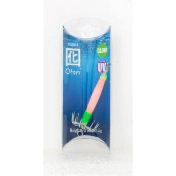 Beau Mac Otori Skinny Squid Jig Pink/Glow 1 1/8 PSJSM-P