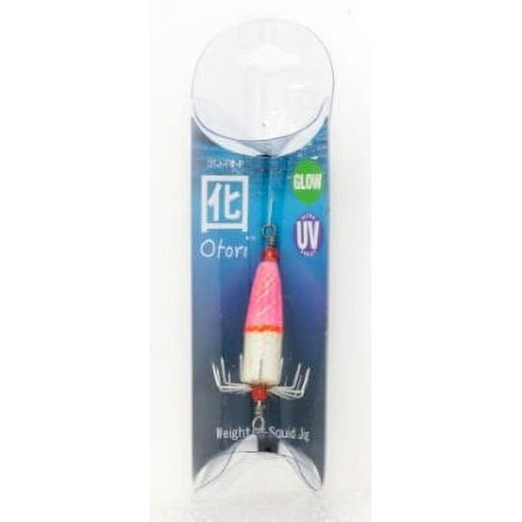 Beau Mac Otori Squid Jig Standard Medium Pink/Glow 1-1/8"