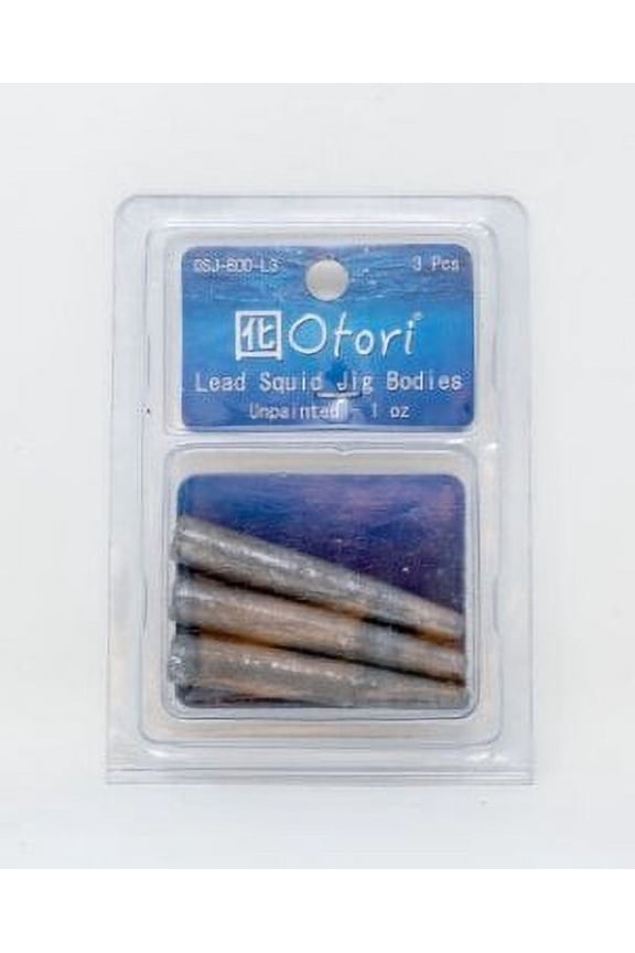 Beau Mac Otori Unpainted Lead Squid Jig Bodies 1oz 3 pack OSJ-BOD-L3