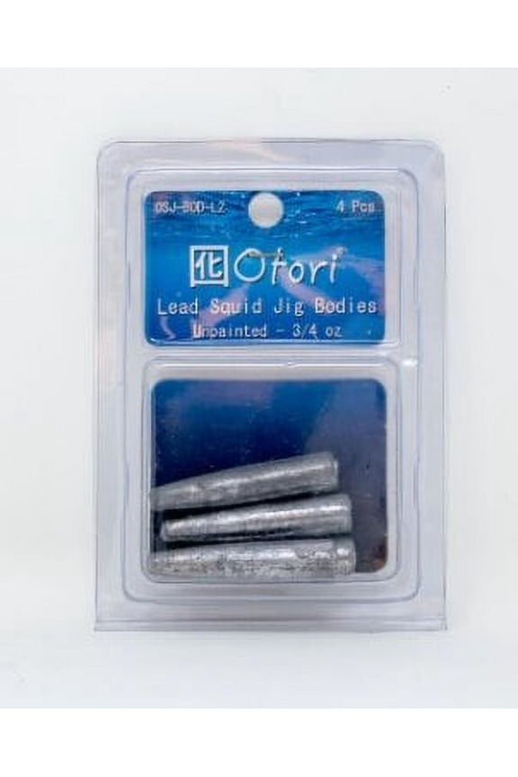 Beau Mac Otori Unpainted Lead Squid Jig Bodies 3/4oz 4 pack OSJ-BOD-L2