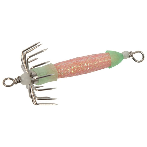 Beau Mac Skinny Squid Jig - Pink Glow, 1/3oz, 7/8in PSJSS-P