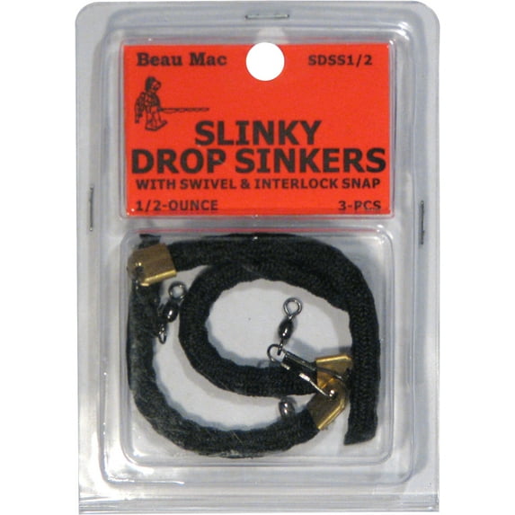 Beau Mac Slinky Drop Sinkers Black 3pcs BEAUUSDSS12