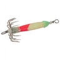 Beau Mac Skinny Squid Jig - Large 1-1/8" Natural Glow With Pink UV Enhanced Lure