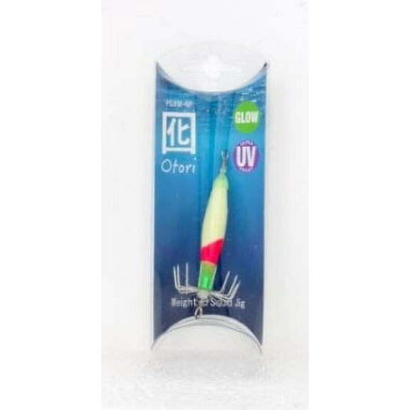 Beau-Mac Squid Jig Standard Medium Natural Glow/Pink  1-1/8" PSJFM-NP