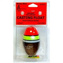 Beau-Mac 1 Oz Sliding Drift Float 2-Pack – Wooden Bobber For Freshwater & Saltwater Fishing