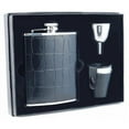 thumbnail image 1 of Beau Monde Crocodile Leather 6oz Flask Gift Set, 1 of 1