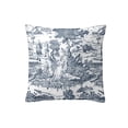 thumbnail image 1 of Beau Toile Blue Decor Pillow (Feather Insert) 14"x20" Rectangle, 1 of 5