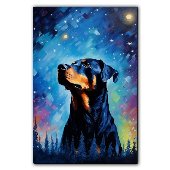 Beauceron Canvas Wall Art Colorful Pet Canvas Oil Painting Canvas Print Street Art Farmhouse Cattle Modern Artwork Living Bedroom Bathroom Home Office Decor