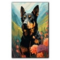 thumbnail image 1 of Beauceron Dog Canvas Wall Art for Living Room, Funny Bathroom Wall Decor, Colorful Animal Painting Gift for Kid Teen Men, 1 of 4