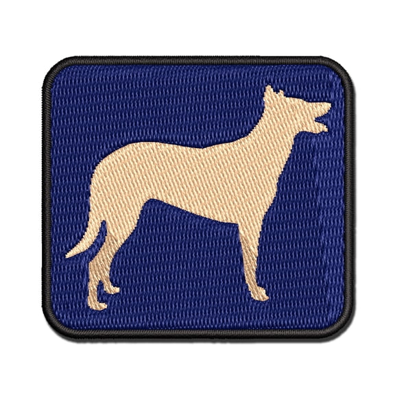 Beauceron Dog Solid Applique Multi-Color Embroidered Iron-On Patch - 2.0 Inch Mini