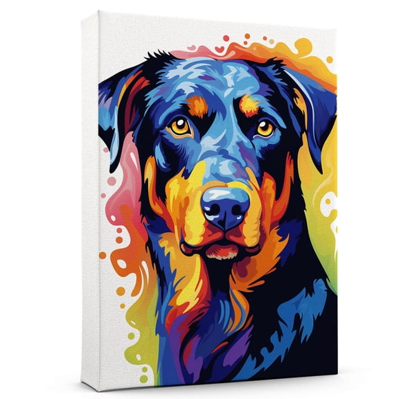 Beauceron Watercolor Dog Art Print Poster, Wall art Painting Decor, Puppies Colorful, Puppy Pop Art Home Decor Artwork For Bedroom Living Room Bathroom Decor,