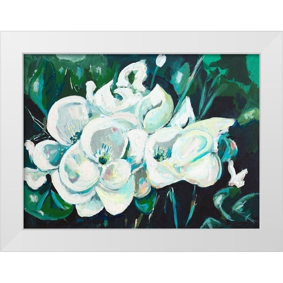 Beauchamp, Andy 14x11 White Modern Wood Framed Museum Art Print Titled - Green into White Orchids