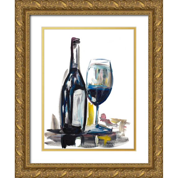 Beauchamp, Andy 15x18 Gold Ornate Wood Framed with Double Matting Museum Art Print Titled - Time for Wine I