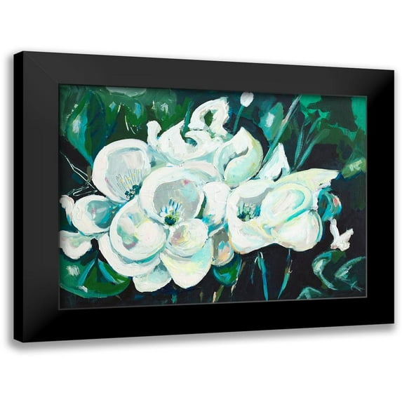 Beauchamp, Andy 24x19 Black Modern Framed Museum Art Print Titled - Green into White Orchids