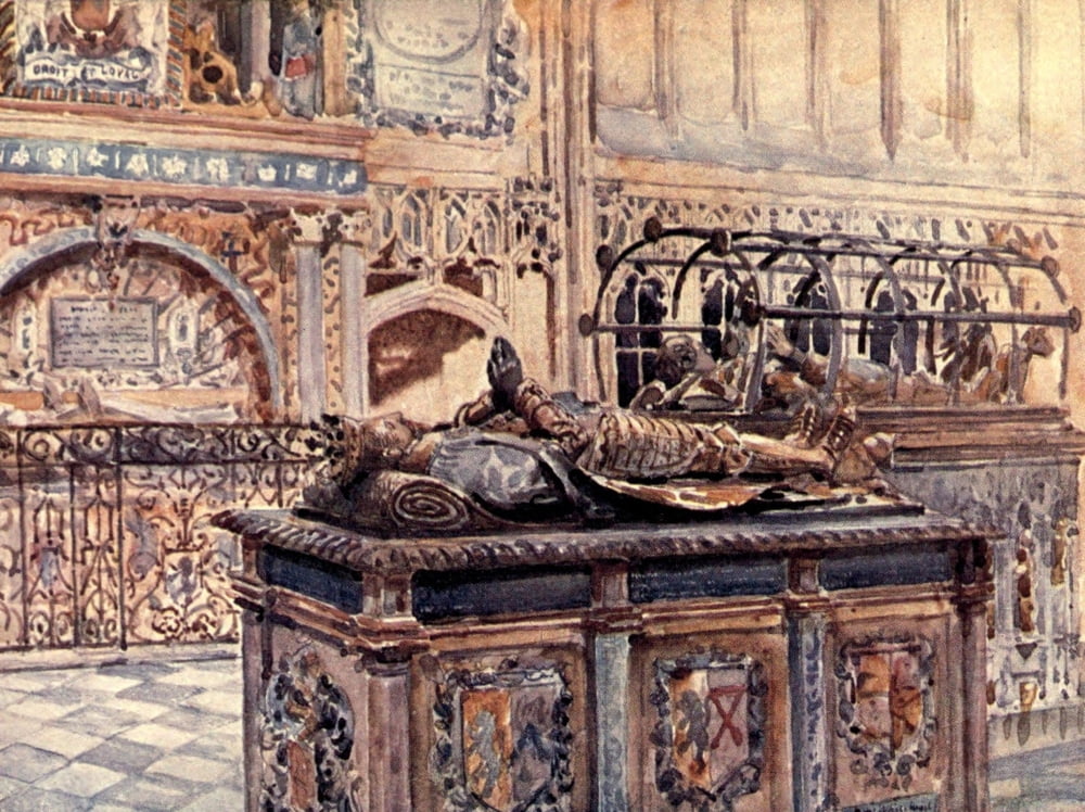 Beauchamp Chapel Warwick Canvas Art - F Whitehead (18 x 24)