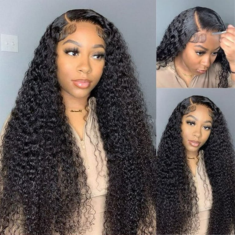 100% Human Hair Lace Front Wig 150% newest Density Curly 22