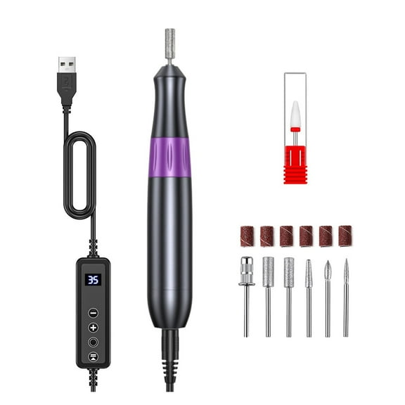 Beaulush 35000RPM Electric Nail Drill, Professional Manicure Machine, Nail Sander, Milling Cutter Set, Salon Tool For Gel Removing ,Low Noise