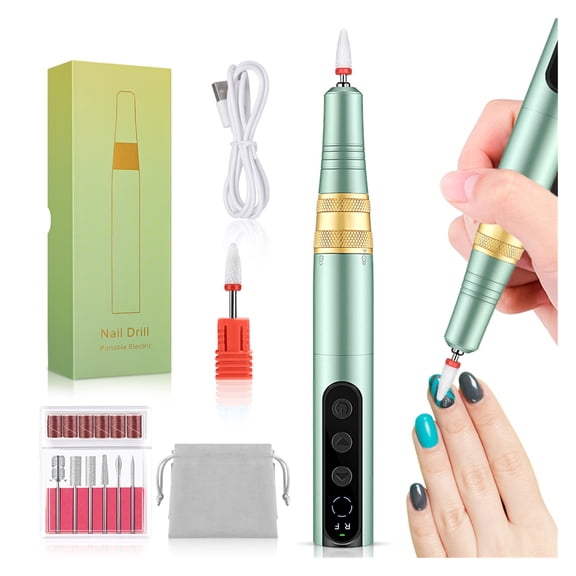 Beaulush Cordless Electric Nail Drill Machine, 35000RPM Gel Polishing Nail Drill Pen, Portable Manicure Machine Nail Sander Tools ,Easy to Operate
