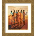 thumbnail image 1 of Beaumont, Jaques 12x14 Gold Ornate Wood Framed with Double Matting Museum Art Print Titled - Les gardiens de la terre, 1 of 4
