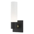 thumbnail image 1 of Beaumont Lane 1-Light Twist Lock Metal Single Sconce in Textured Black, 1 of 14