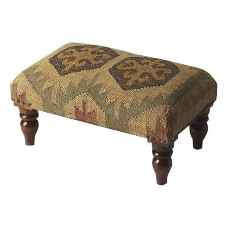 Beaumont Lane 10" Rectangular Transitional Fabric Bench in Multi-Color