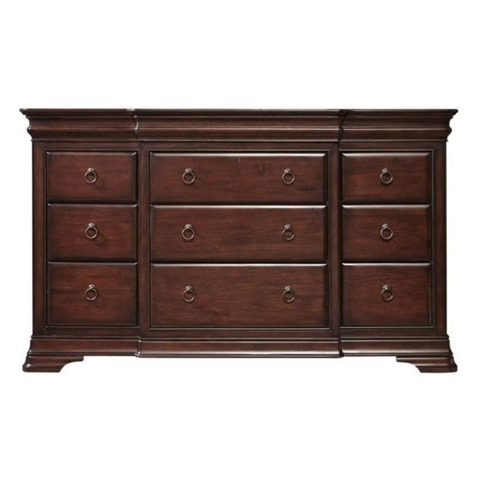 Beaumont Lane 12 Drawer Dresser in Rustic Cherry Walmart