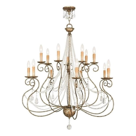 Beaumont Lane 14 Light Foyer Chandelier in European Bronze