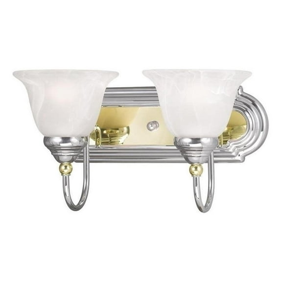 Beaumont Lane 2 Light Bath Light in Chrome and Polished Brass