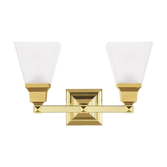 Beaumont Lane 2 Light Bath Light in Polished Brass