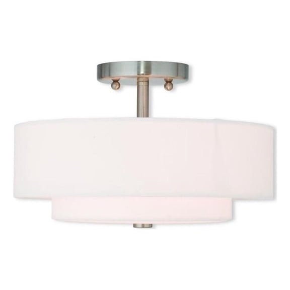 Beaumont Lane 2 Light Ceiling Mount in Brushed Nickel