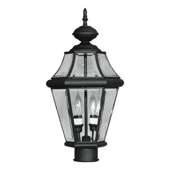 Beaumont Lane 2 Light Outdoor Post Head in Black