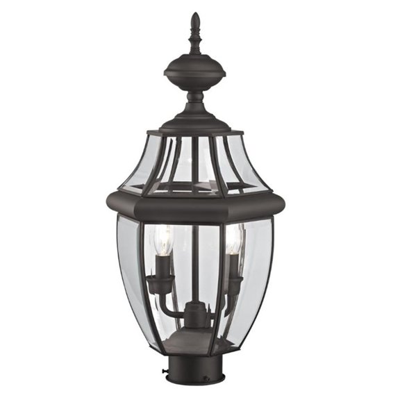 Beaumont Lane 2 Light Outdoor Post Head in Bronze