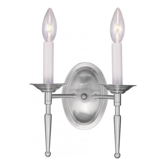 Beaumont Lane 2 Light Wall Sconce in Brushed Nickel