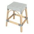 thumbnail image 1 of Beaumont Lane Rattan Navy Blue/White Counter Stool Rectangular Water Resistant 24.5" Assembled, 1 of 8