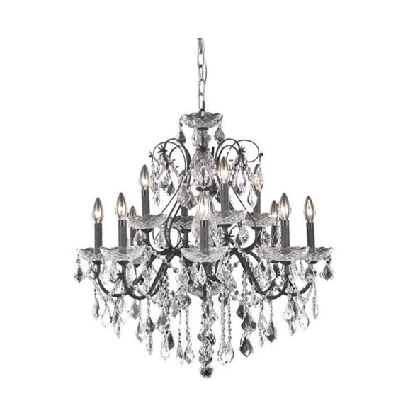 Beaumont Lane 28" 12 Light Royal Crystal Chandelier