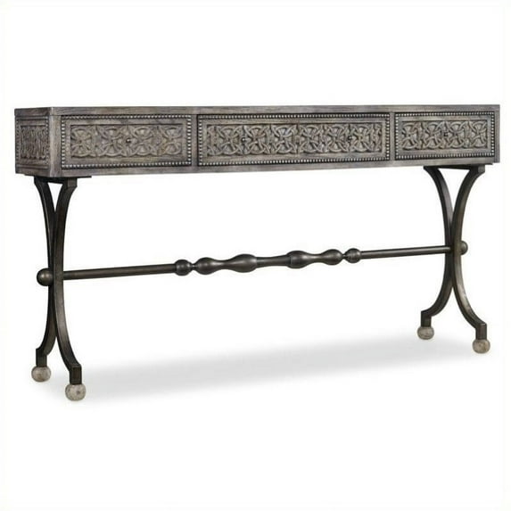 Beaumont Lane 3-Drawer Console Table in Weathered Gray