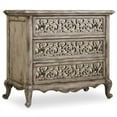 thumbnail image 1 of Beaumont Lane 3 Drawer Fretwork Nightstand in Vintage White, 1 of 4
