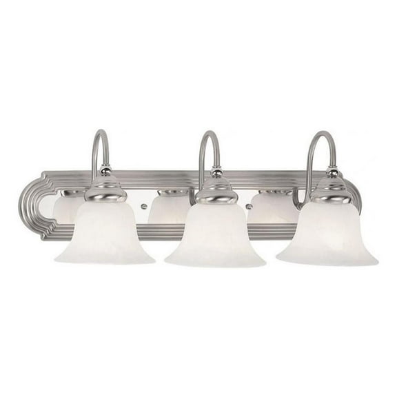 Beaumont Lane 3 Light Bath Light in Brushed Nickel with Chrome Insert