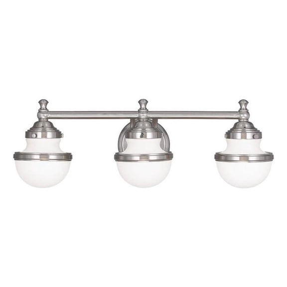 Beaumont Lane 3 Light Bath Light in Brushed Nickel