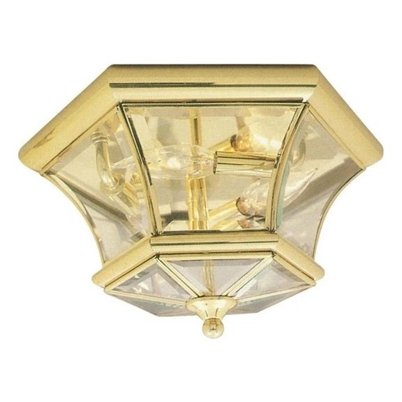 Beaumont Lane 3 Light Ceiling Mount in Polished Brass