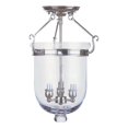 thumbnail image 1 of Beaumont Lane 3 Light Ceiling Mount in Polished Nickel, 1 of 2