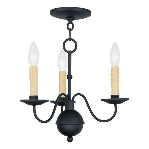 Beaumont Lane 3 Light Mini Chandelier in Black