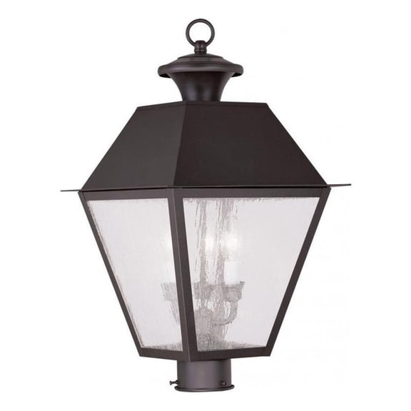 Beaumont Lane 3 Light Outdoor Post Head in Bronze